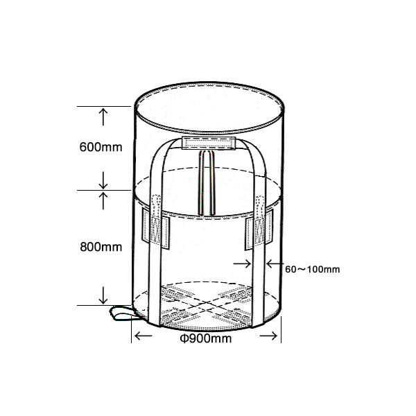 ハーフフレコンバック　900×800　500ｋｇ　10枚セット